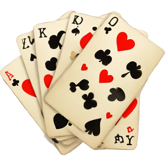 Beige vintage deck of cards emoji