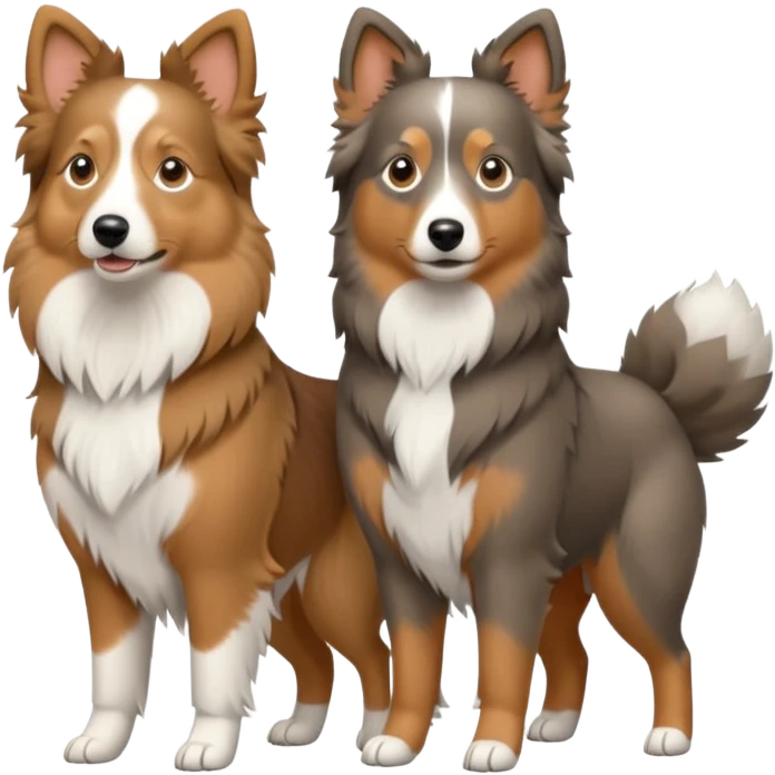 Shetland sheepdog and Australian shepherd emoji