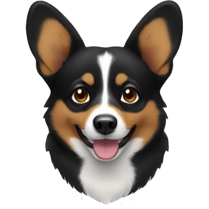 Black corgi  emoji