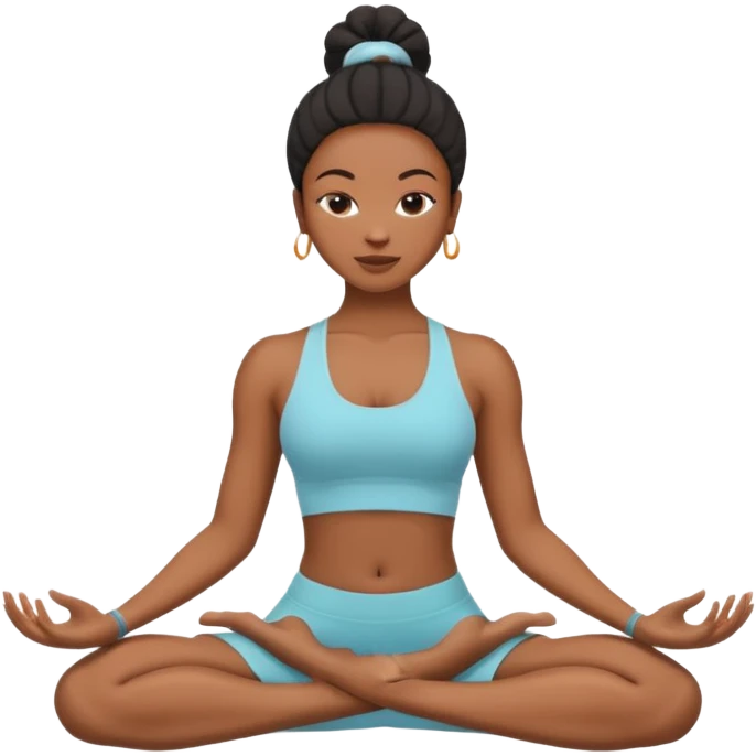 Yoga Practitioner black woman  emoji