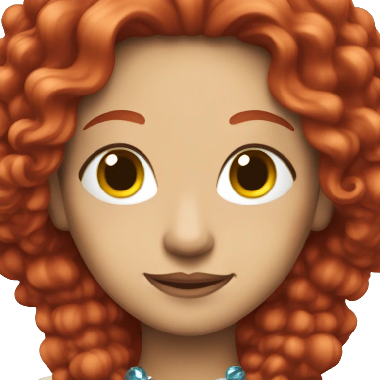 The queen of ocean and water with red hair emoji