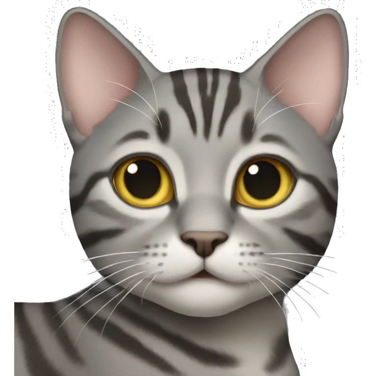 Gray tabby cat emoji