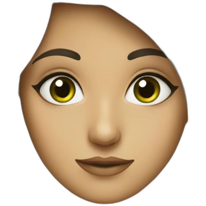 Arabic girl with green eyes emoji