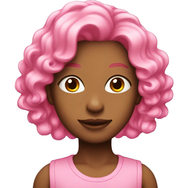 Pink hair emoji