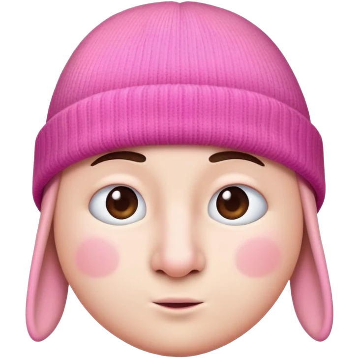 Nose emoji with pink beanie emoji