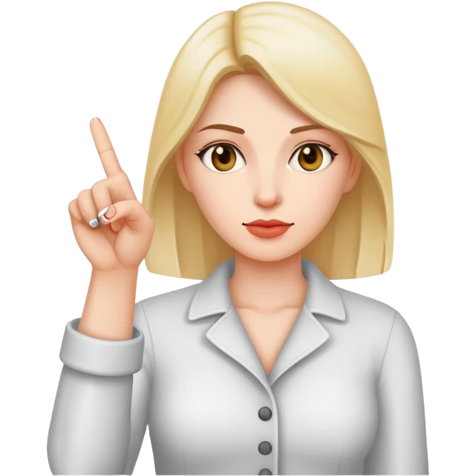 Women holding the middle finger emoji