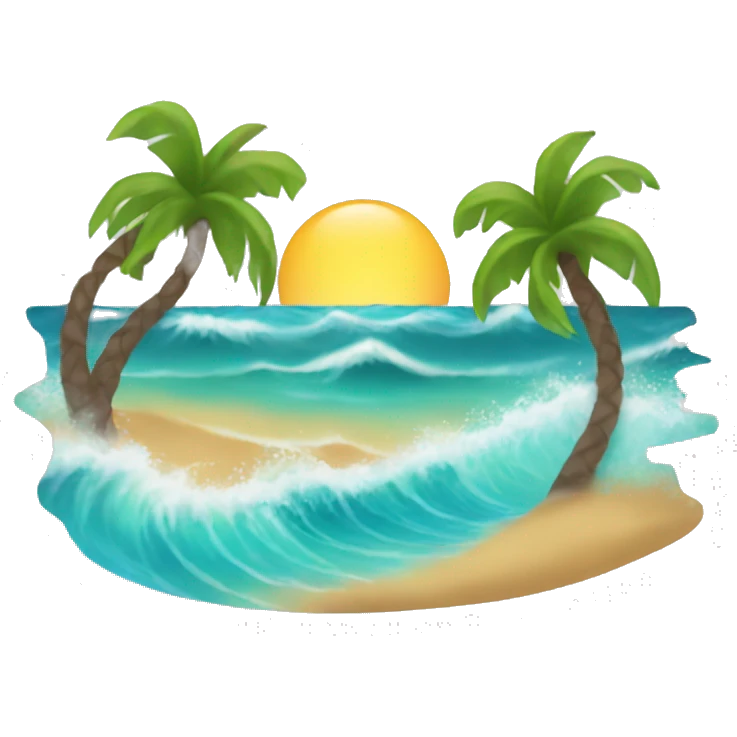 hawaii beach waves emoji