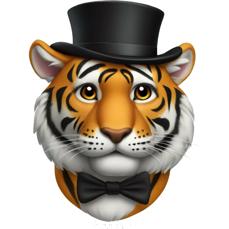 tiger with top hat emoji