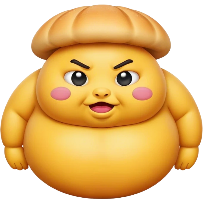 Funny fat emoji