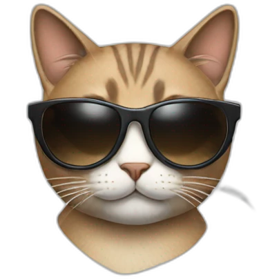 Cat with sunglasses emoji