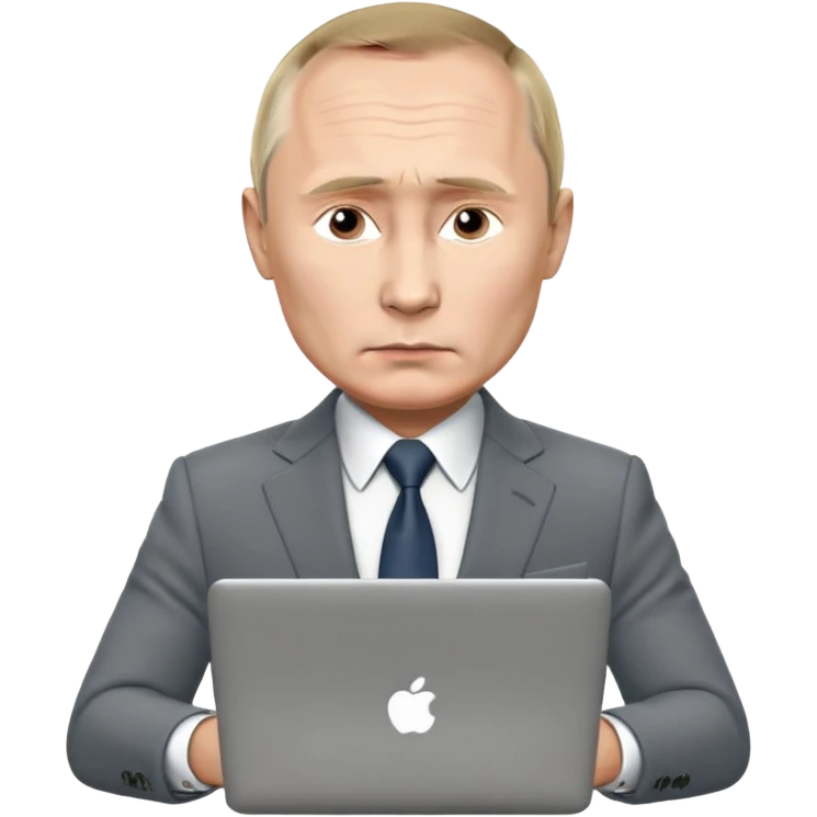 Putin with laptop emoji