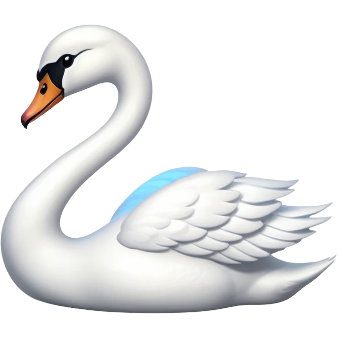 Um cisne braco emoji