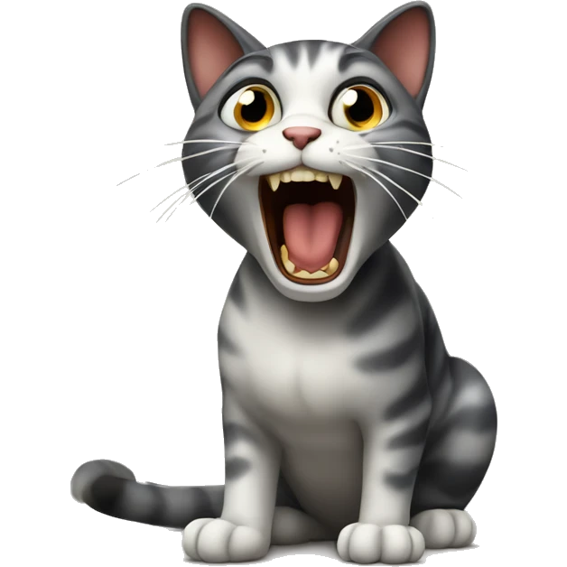 Cat hissing emoji