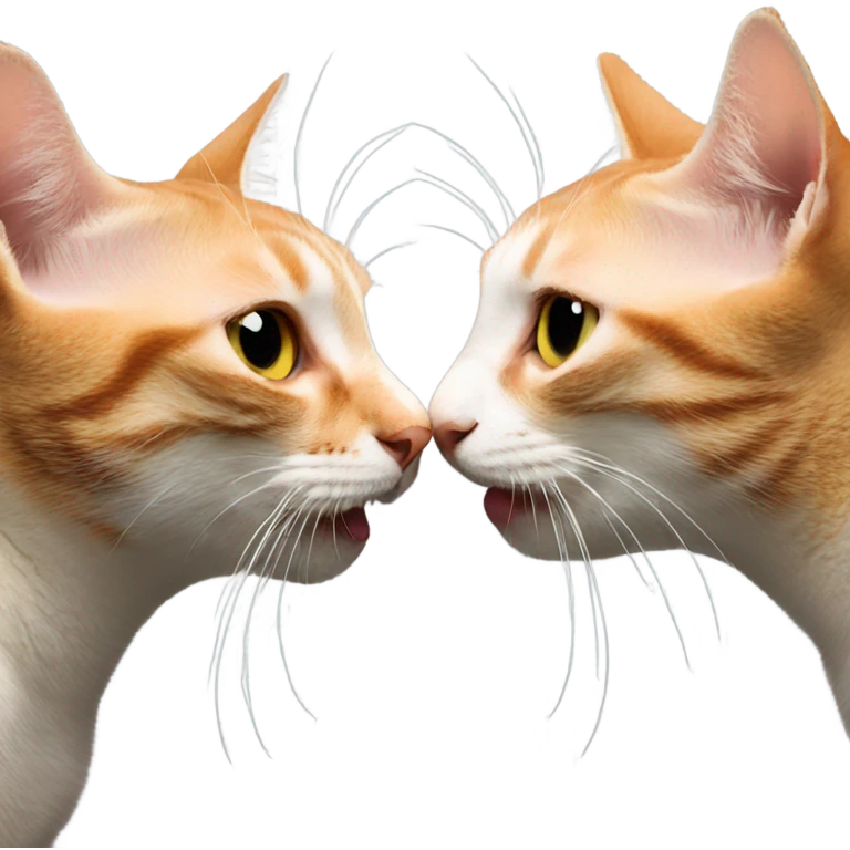 Two cats kissing emoji