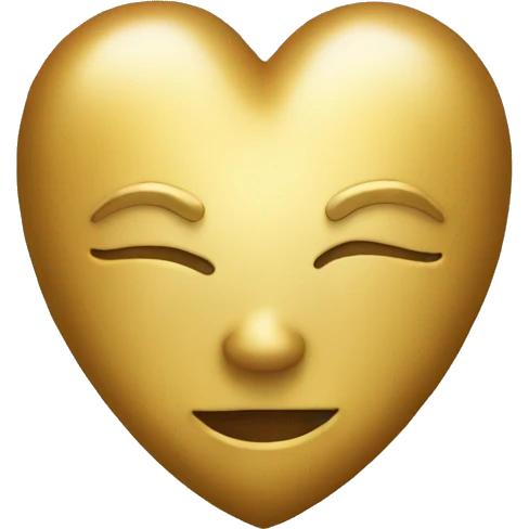 Golden heart emoji