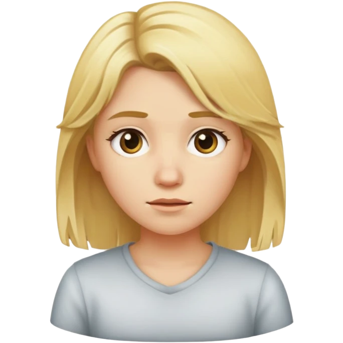 girly mouse with blond hair that look bad emoji