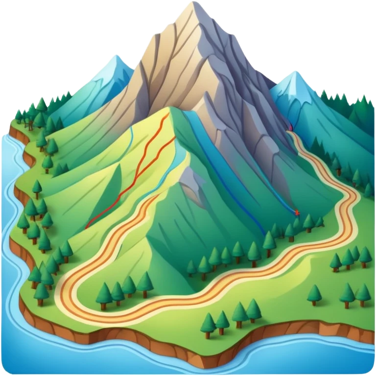 Map for hiking emoji
