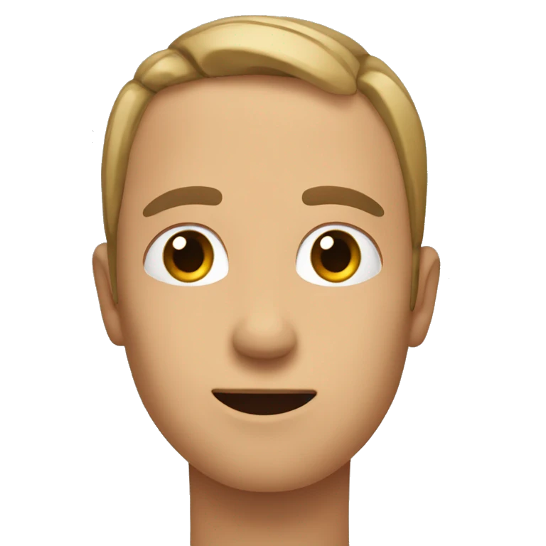 Straight face with arm diagonally up in the air emoji