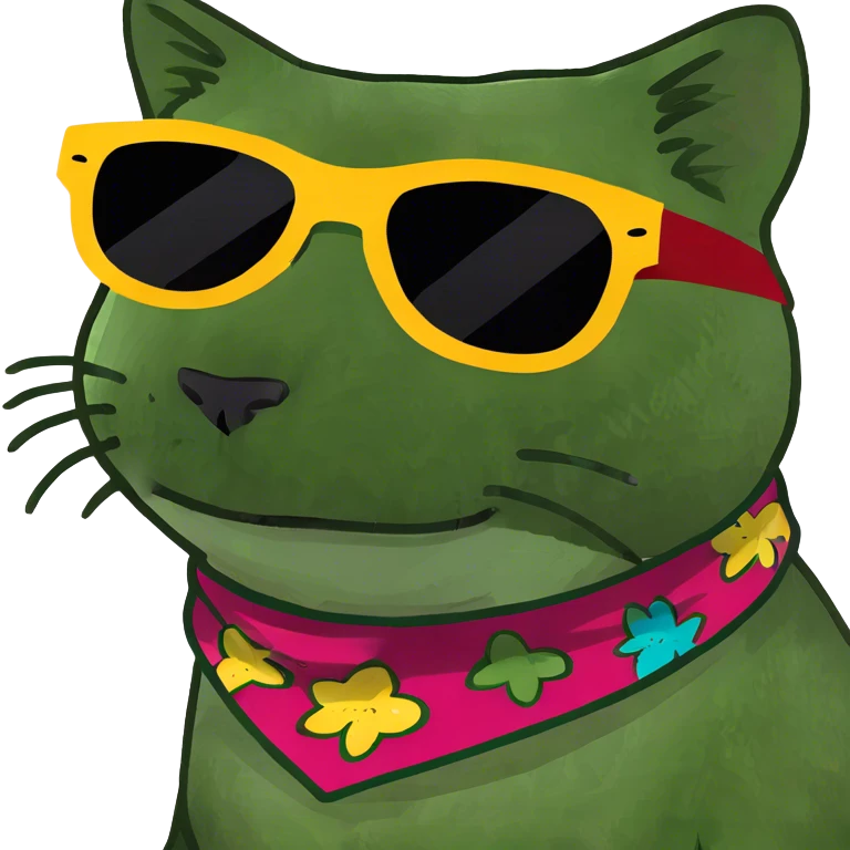 Cat with sunglasses emoji