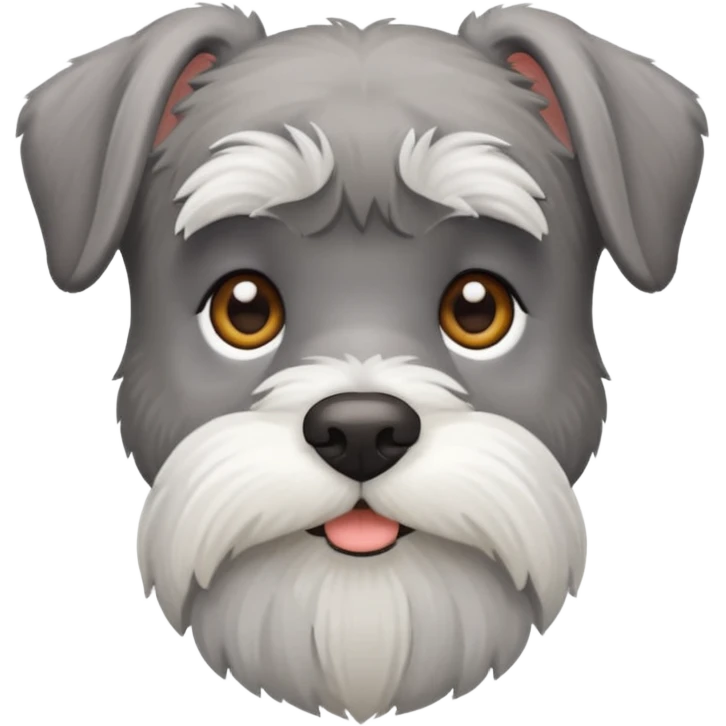Schauzer mini gris perro emoji