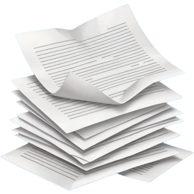 floating documents emoji