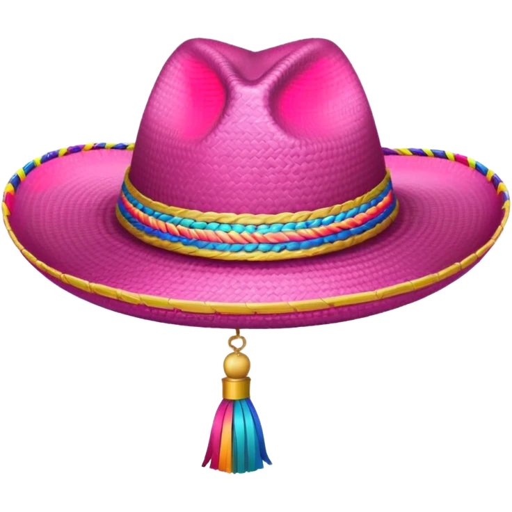 sombrero de  egresados color rosa emoji