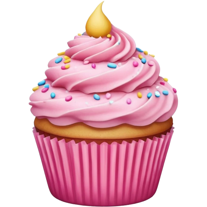 Cupcake with pink icing emoji
