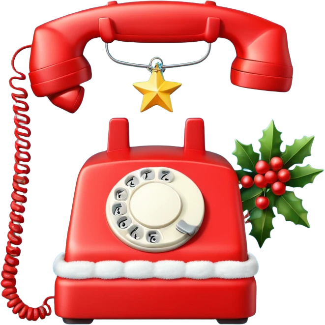christmas telephone emoji