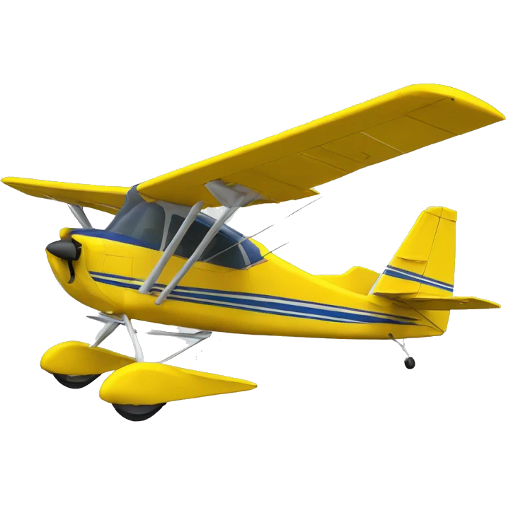 Real airplane cessna modelo 182 yellow emoji
