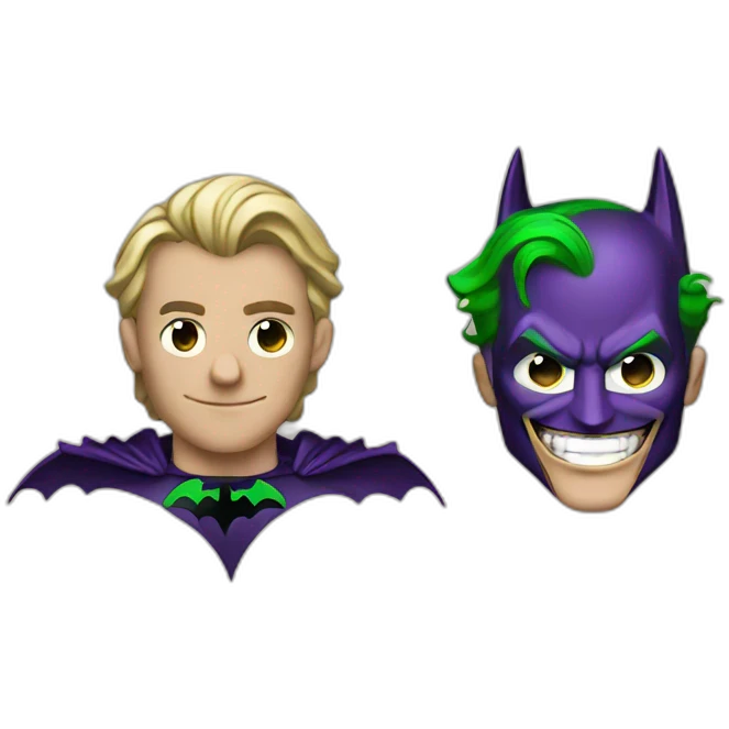 Batman and joker emoji