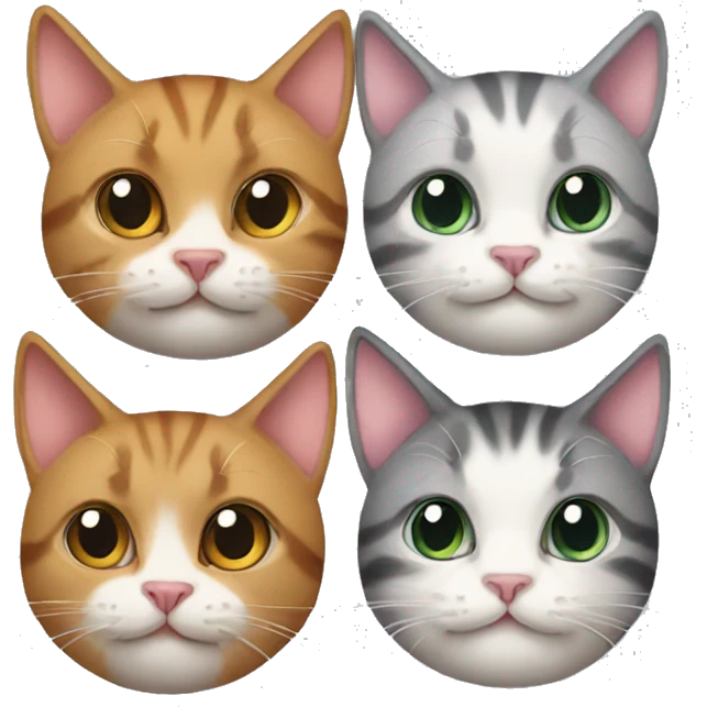 three cats emoji