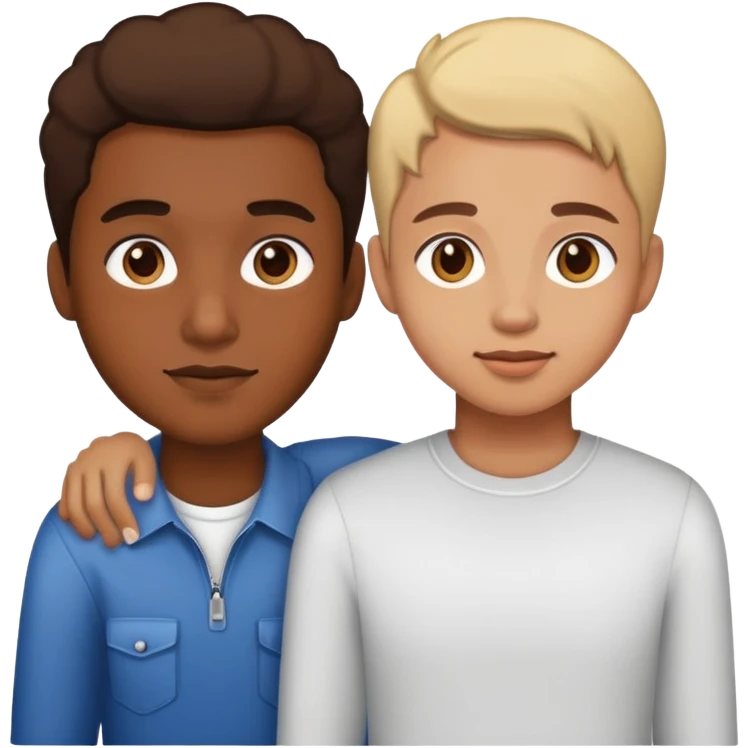 brown skin girlfriend and light skin boyfriend  emoji