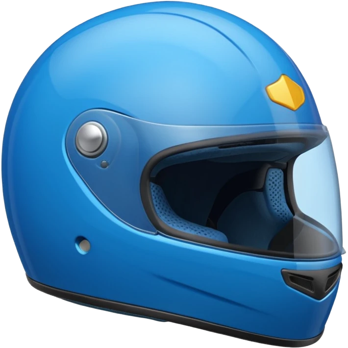 emoji capacete de moto azul emoji