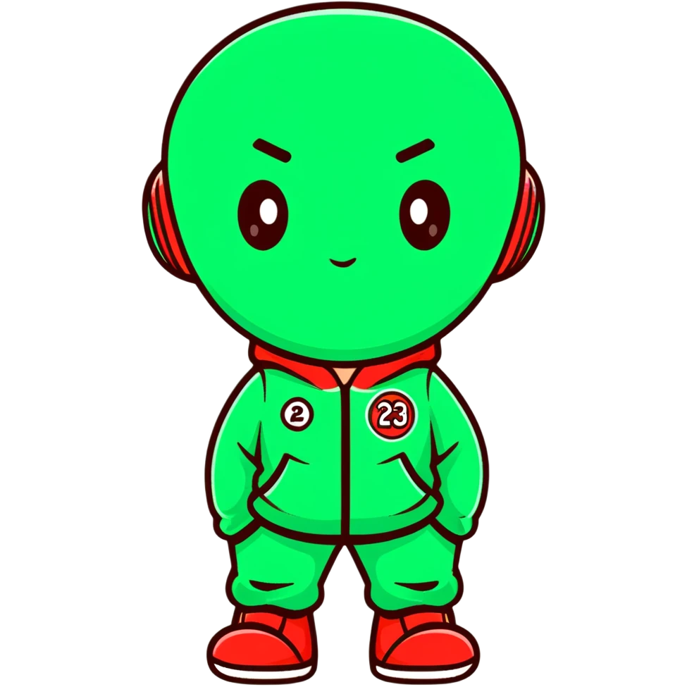 human player number 230 wearing green Squid Game tracksuit emoji
