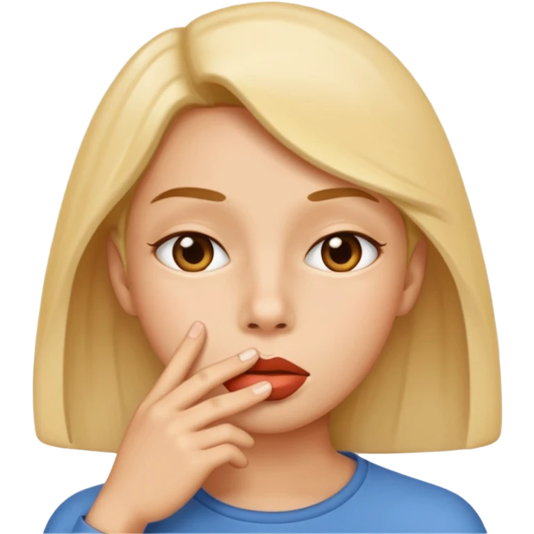 face shushing emoji