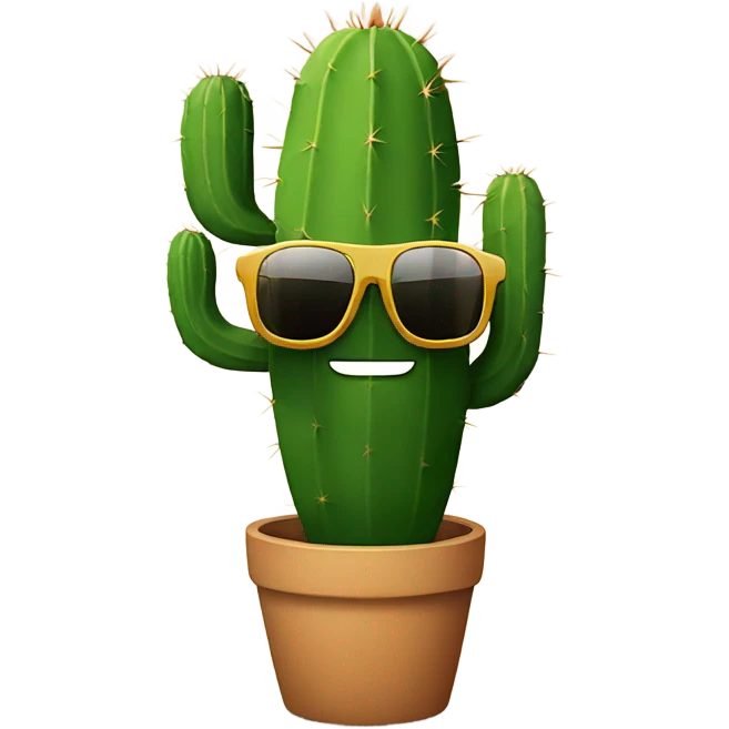 Cactus with sunglasses  emoji