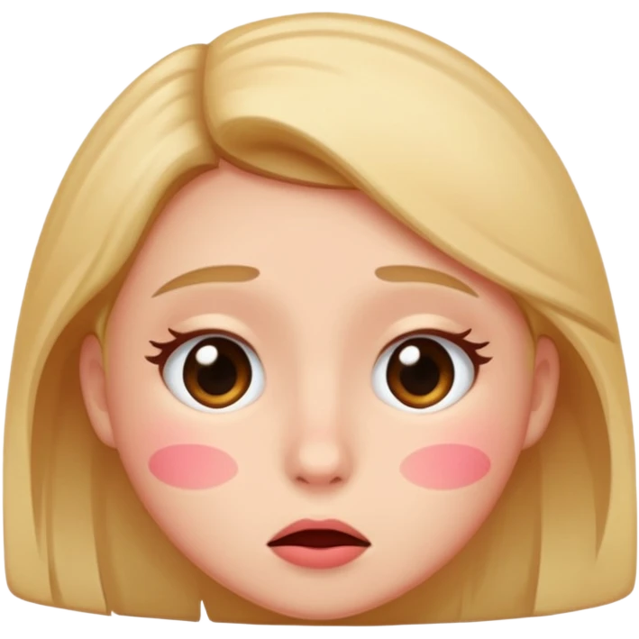 Embarrassed cheek blush emoji