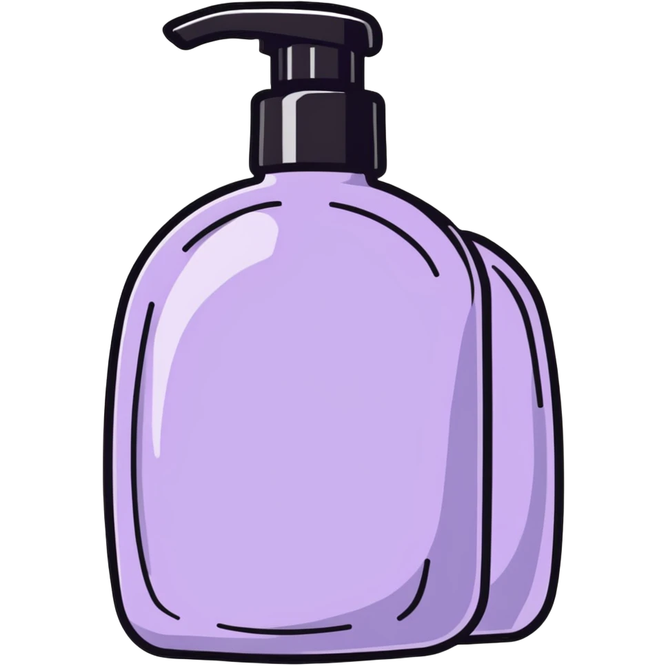 bath soap and shampoo bottles cartoon style emoji