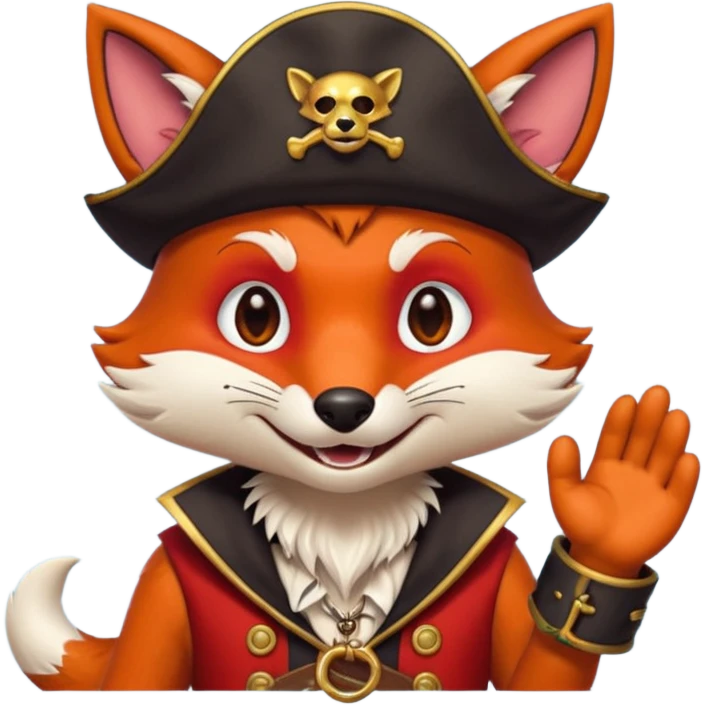 Foxy the pirate fox emoji