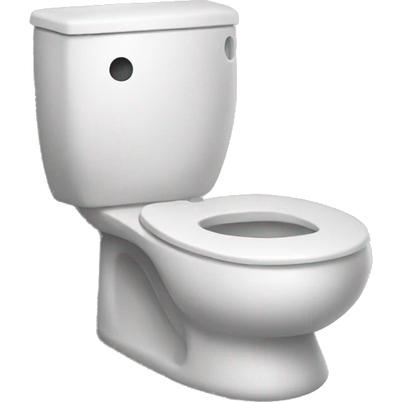 Toilet with smiling head sticking out  emoji