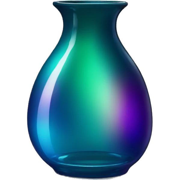 glossy jewel toned glass vase  emoji