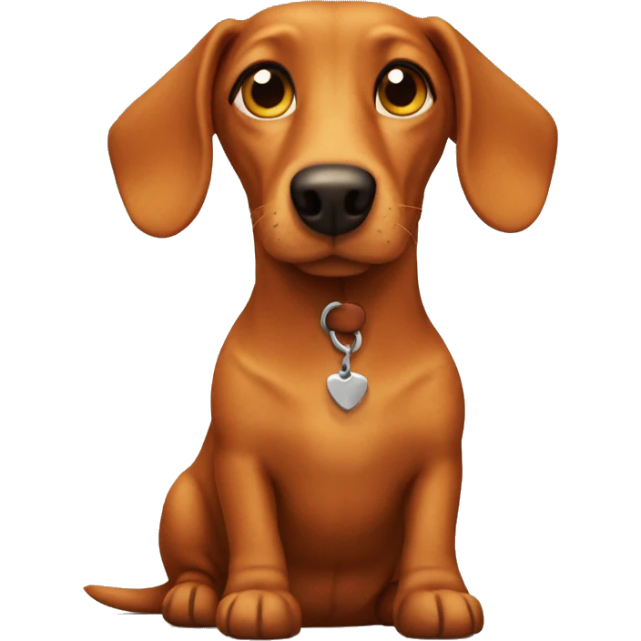The ginger dog is a dachshund emoji