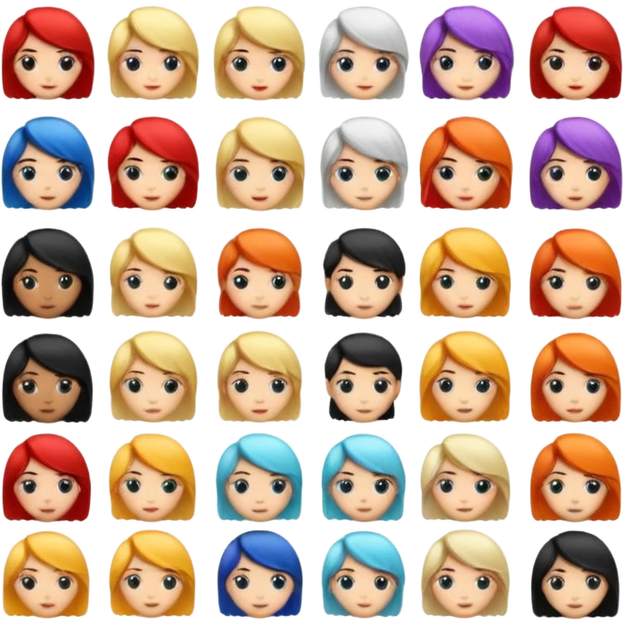 Different hairstyles  emoji