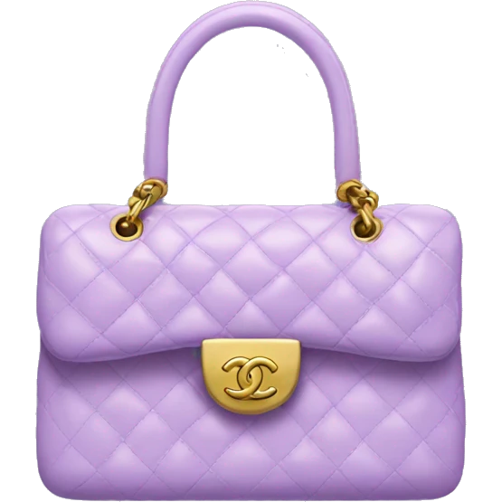 Lilac chanel handbag emoji