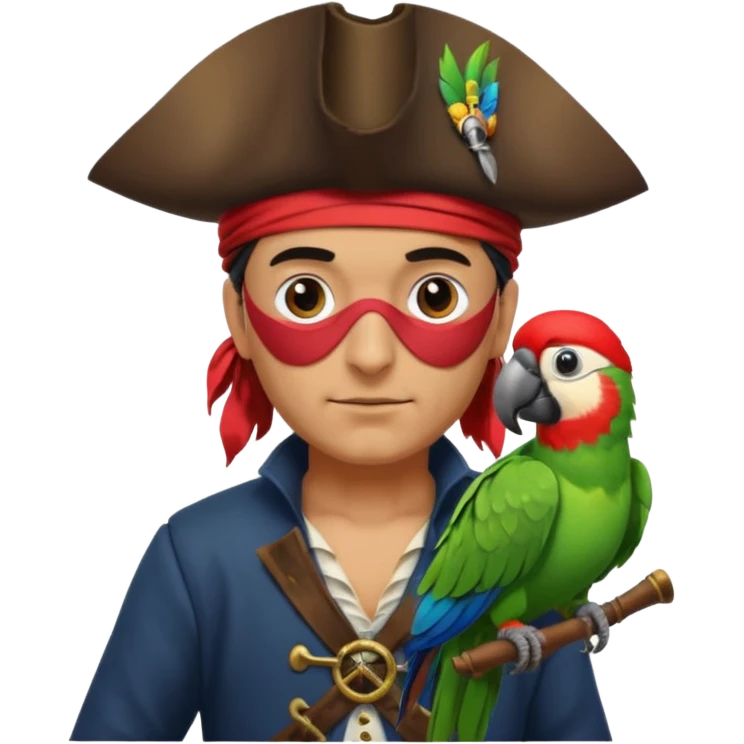 pirate and parrot emoji
