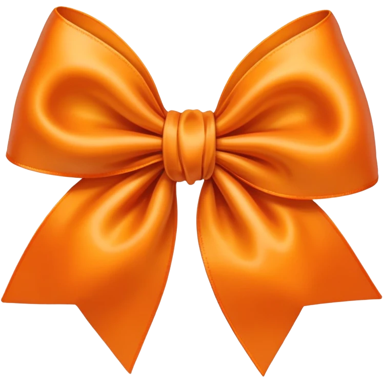 Orange bow emoji