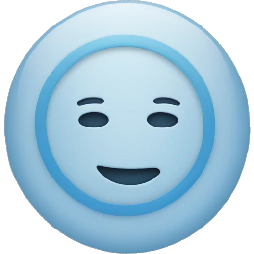 Blue circle with line in the middle emoji