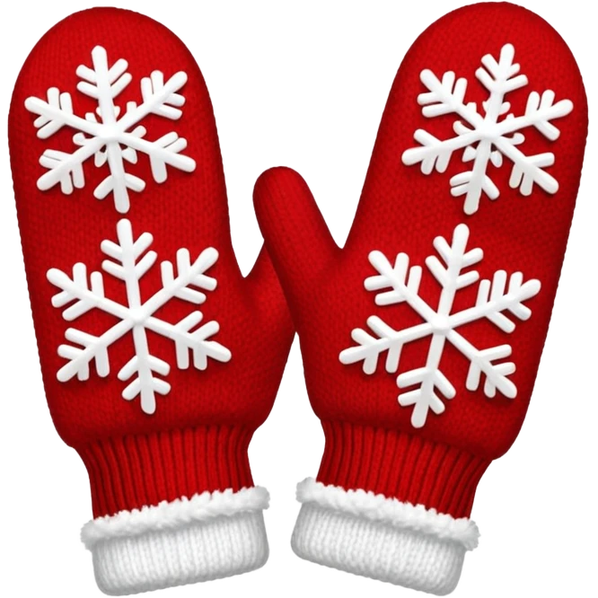Christmas gloves emoji