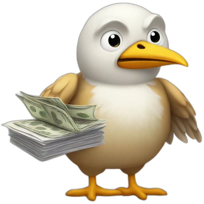 GOOBERS THE BIRD DOING TAXES emoji