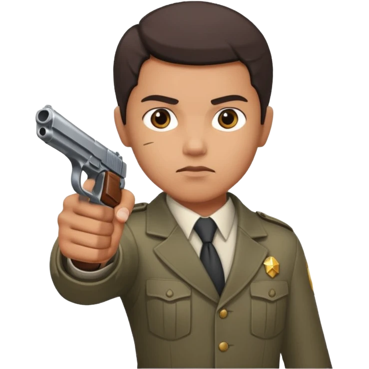 un personne qui tire avec un pistolet  emoji